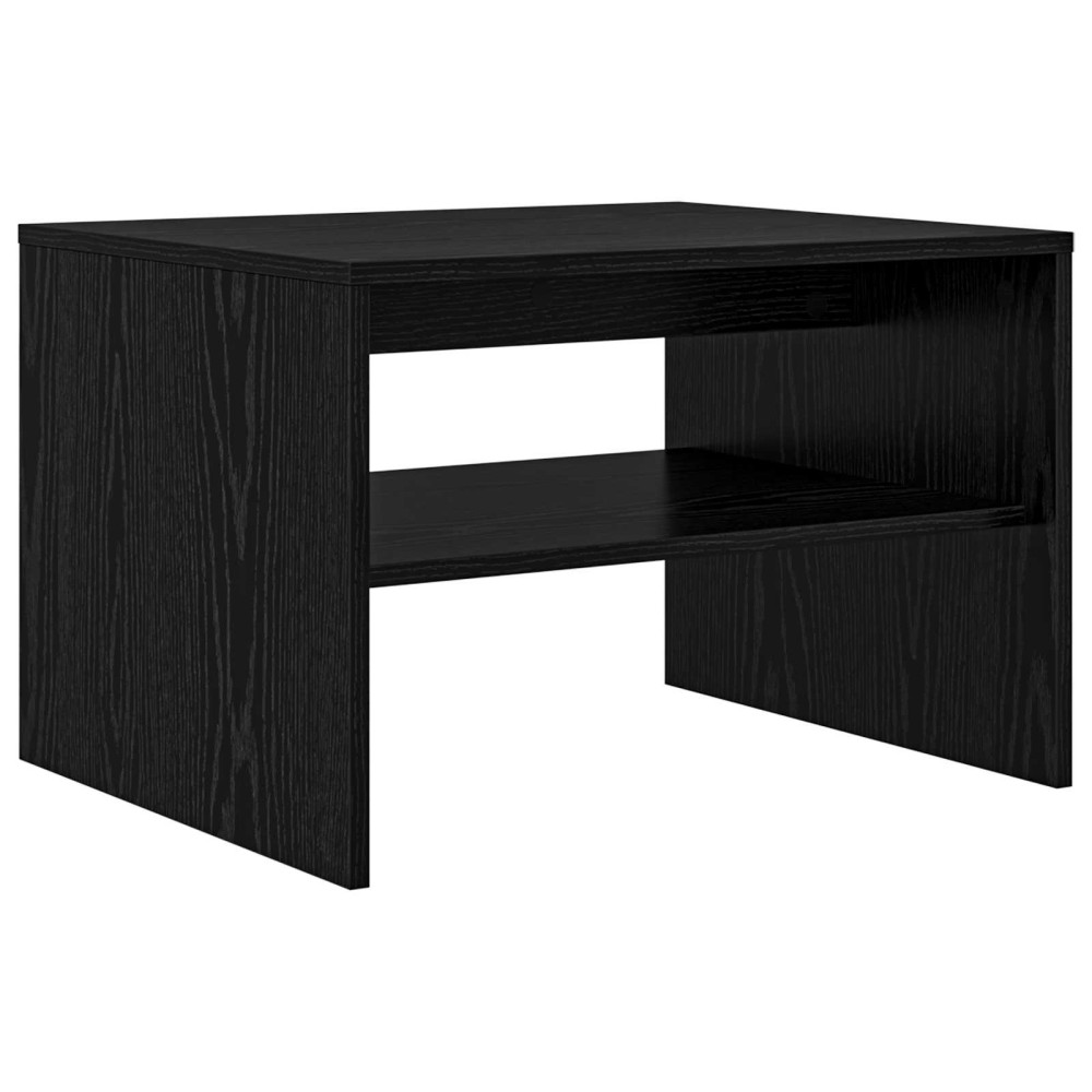 Produktbild för Kaffeebord Svart Ek 60 x 50 x 40 cm Konstruerat trä