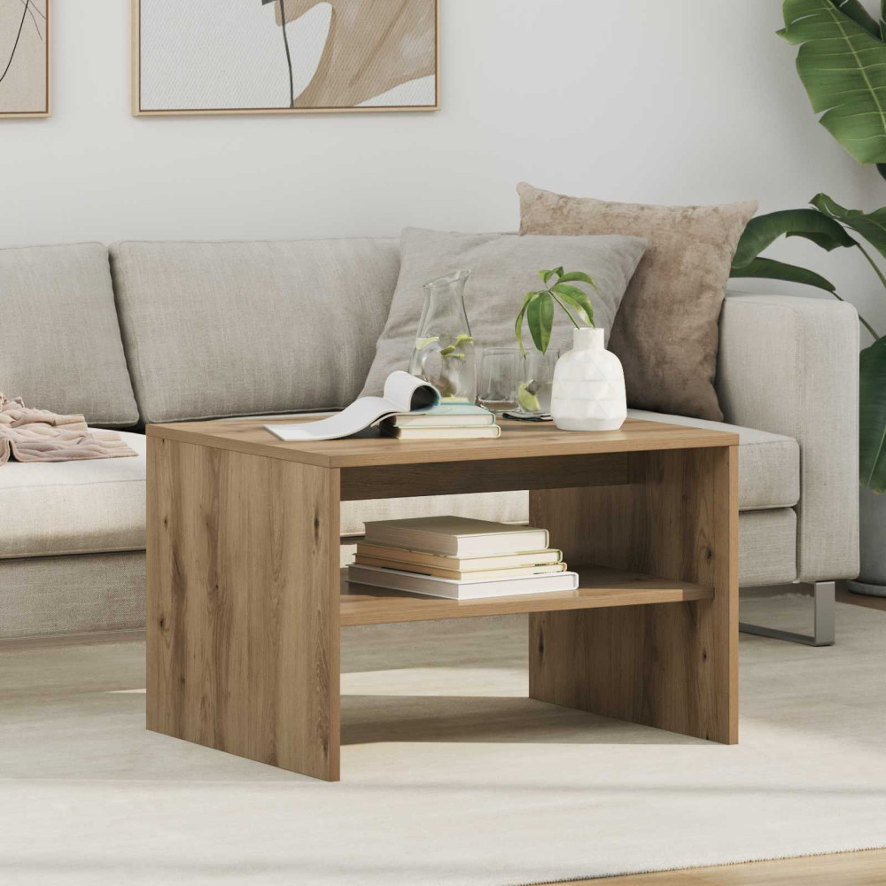 Produktbild för Kaffeebord Artisan Ek 60 x 50 x 40 cm Konstruerat trä