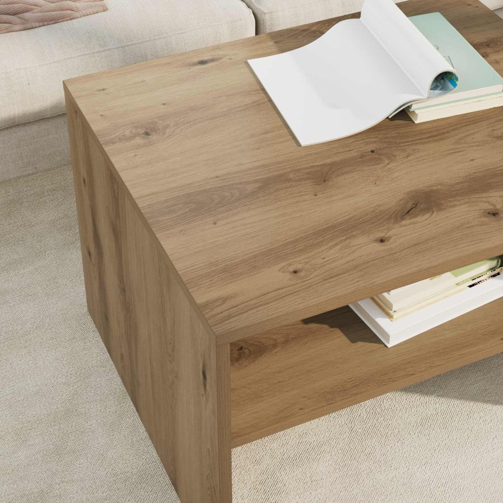 Produktbild för Kaffeebord Artisan Ek 60 x 50 x 40 cm Konstruerat trä