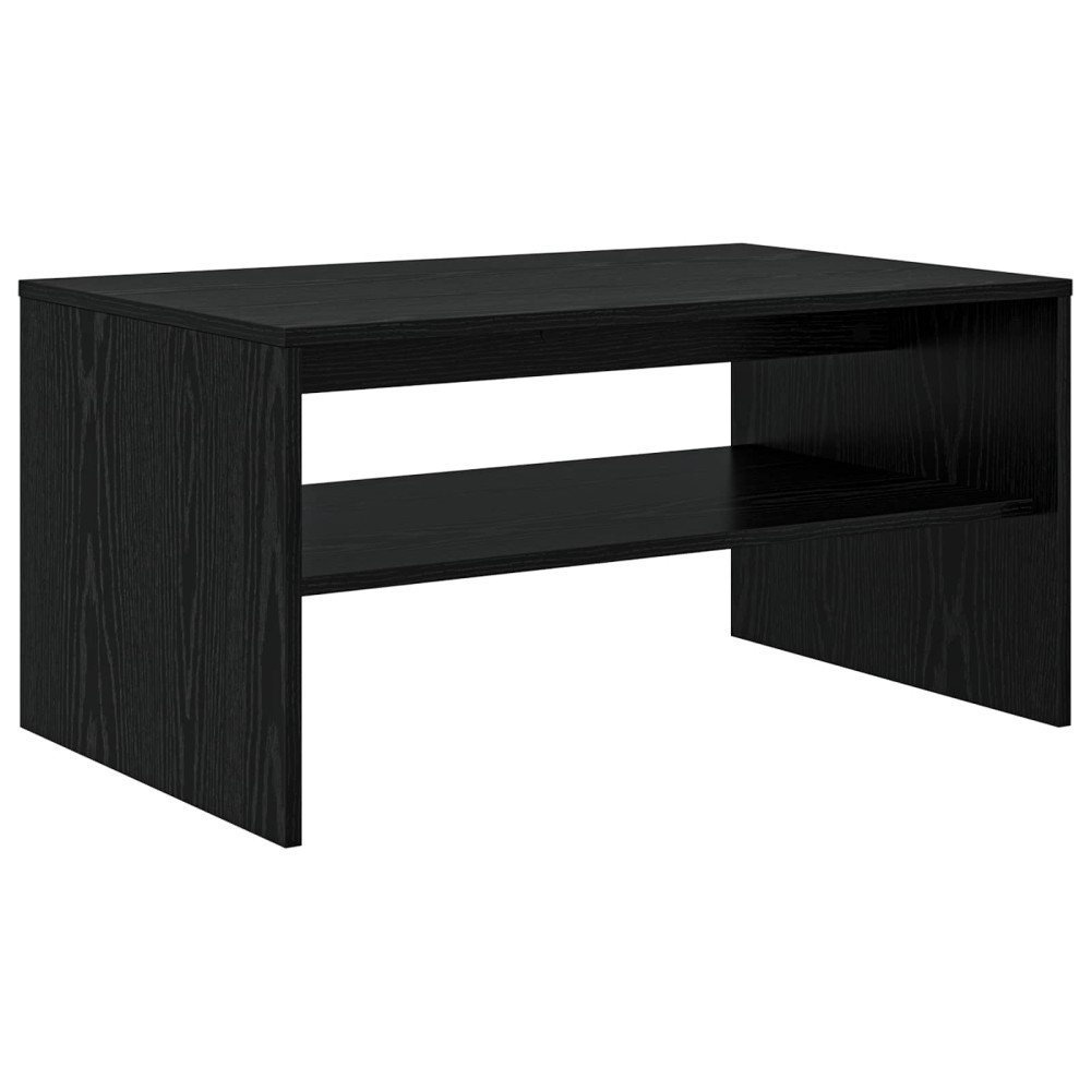 Produktbild för Kaffeebord Svart Ek 80 x 50 x 40 cm Konstruerat trä