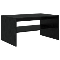 Produktbild för Kaffeebord Svart Ek 80 x 50 x 40 cm Konstruerat trä
