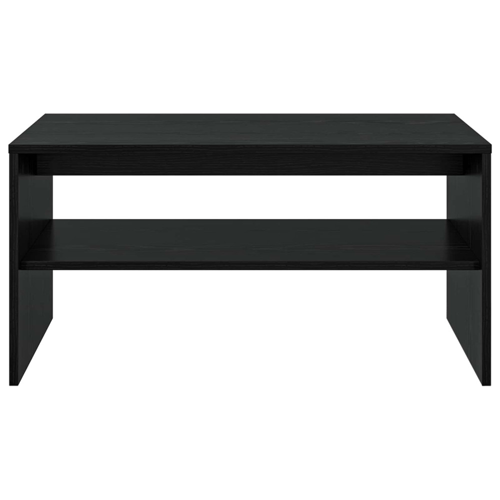 Produktbild för Kaffeebord Svart Ek 80 x 50 x 40 cm Konstruerat trä