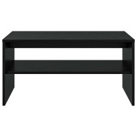 Produktbild för Kaffeebord Svart Ek 80 x 50 x 40 cm Konstruerat trä