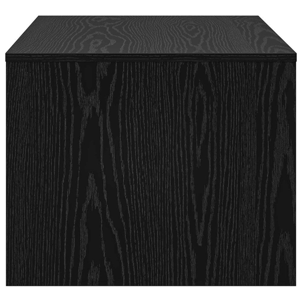 Produktbild för Kaffeebord Svart Ek 80 x 50 x 40 cm Konstruerat trä