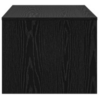 Produktbild för Kaffeebord Svart Ek 80 x 50 x 40 cm Konstruerat trä
