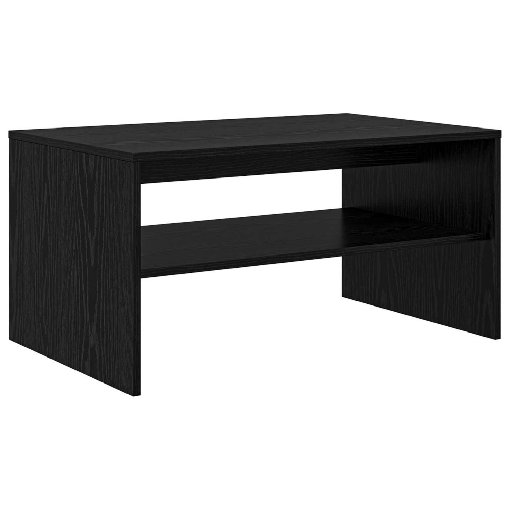 Produktbild för Kaffeebord Svart Ek 80 x 50 x 40 cm Konstruerat trä
