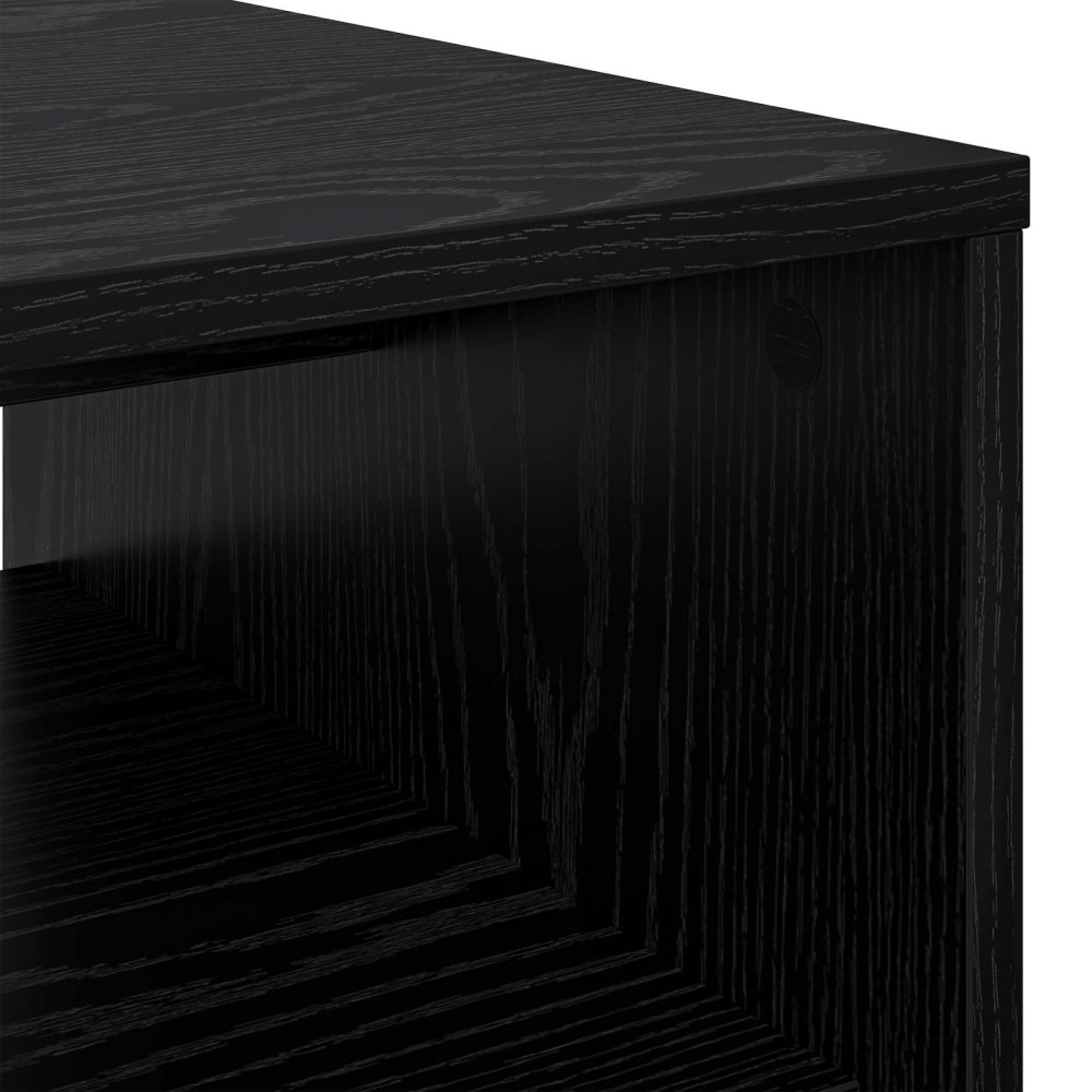 Produktbild för Kaffeebord Svart Ek 80 x 50 x 40 cm Konstruerat trä