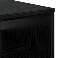 Produktbild för Kaffeebord Svart Ek 80 x 50 x 40 cm Konstruerat trä