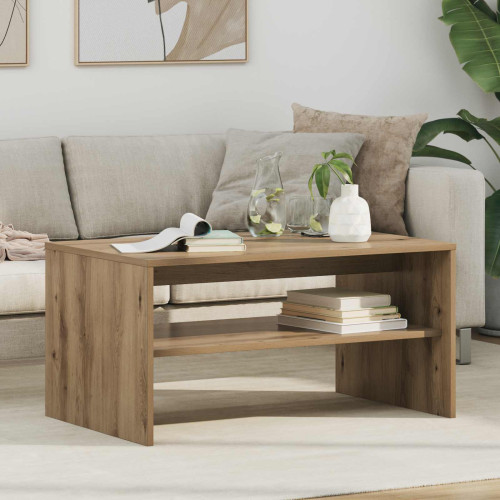 vidaXL Kaffeebord Artisan Ek 80 x 50 x 40 cm Konstruerat trä