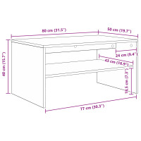 Produktbild för Kaffeebord Artisan Ek 80 x 50 x 40 cm Konstruerat trä