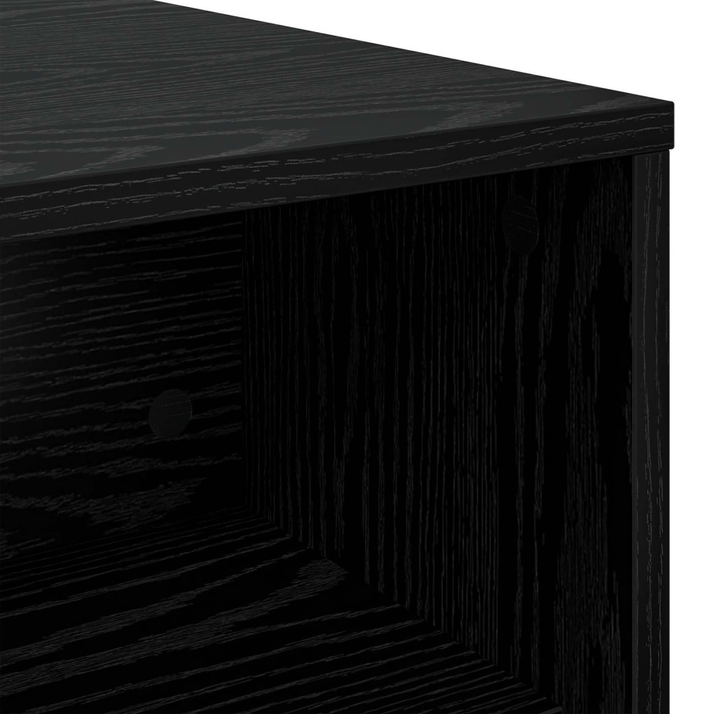 Produktbild för Kaffeebord Svart Ek 100 x 50 x 40 cm Konstruerat trä