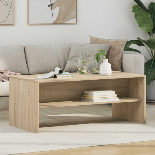 vidaXL Kaffeebord Sonoma-ek 100 x 50 x 40 cm Konstruerat trä