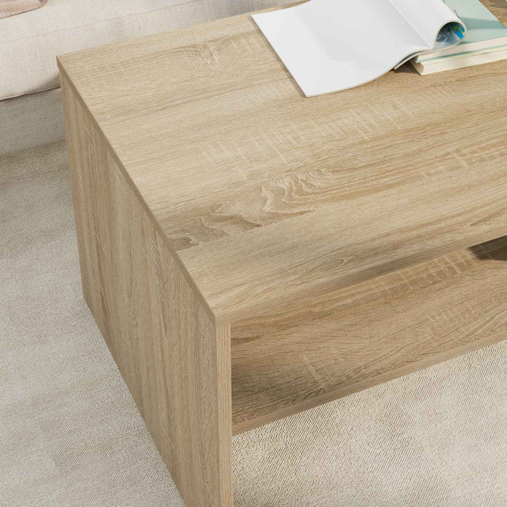 Produktbild för Kaffeebord Sonoma-ek 100 x 50 x 40 cm Konstruerat trä