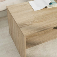 Produktbild för Kaffeebord Sonoma-ek 100 x 50 x 40 cm Konstruerat trä