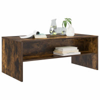 Produktbild för Kaffeebord Rökt ek 100 x 50 x 40 cm Konstruerat trä