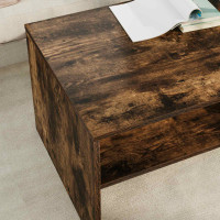 Produktbild för Kaffeebord Rökt ek 100 x 50 x 40 cm Konstruerat trä