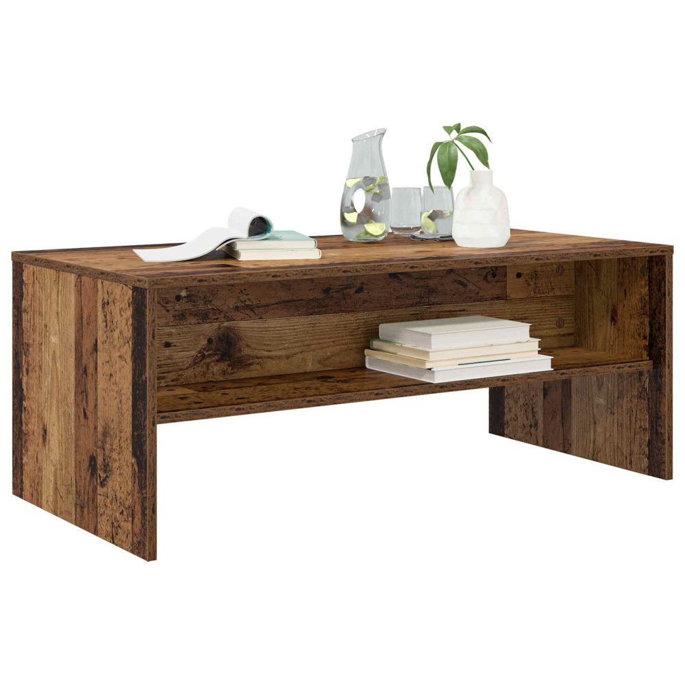 Produktbild för Kaffeebord Gammalt trä 100 x 50 x 40 cm Konstruerat trä