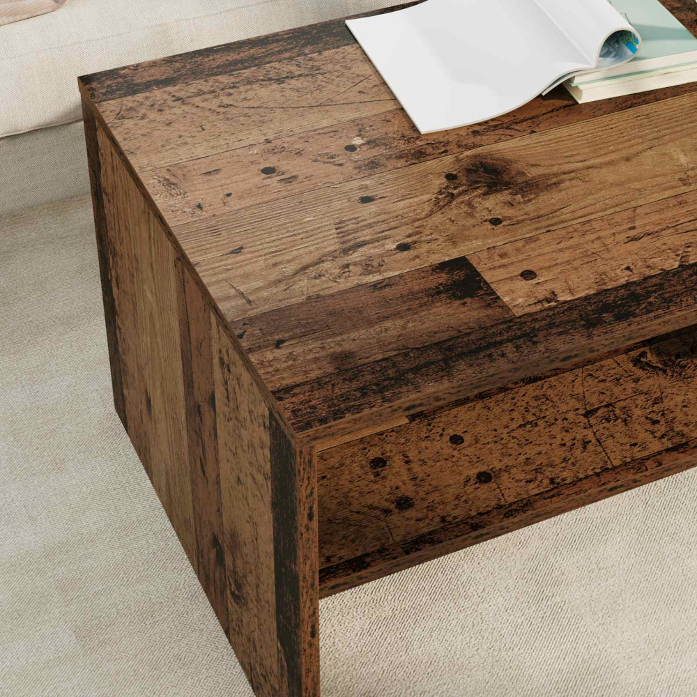 Produktbild för Kaffeebord Gammalt trä 100 x 50 x 40 cm Konstruerat trä