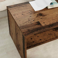 Produktbild för Kaffeebord Gammalt trä 100 x 50 x 40 cm Konstruerat trä
