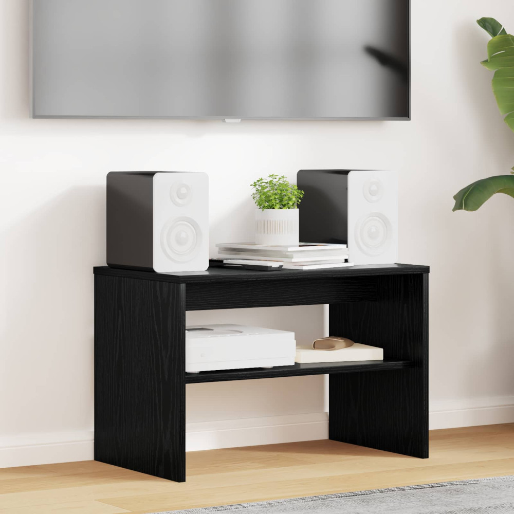 Produktbild för TV-skåp Svart Ek 60 x 35 x 40 cm Konstruerat trä