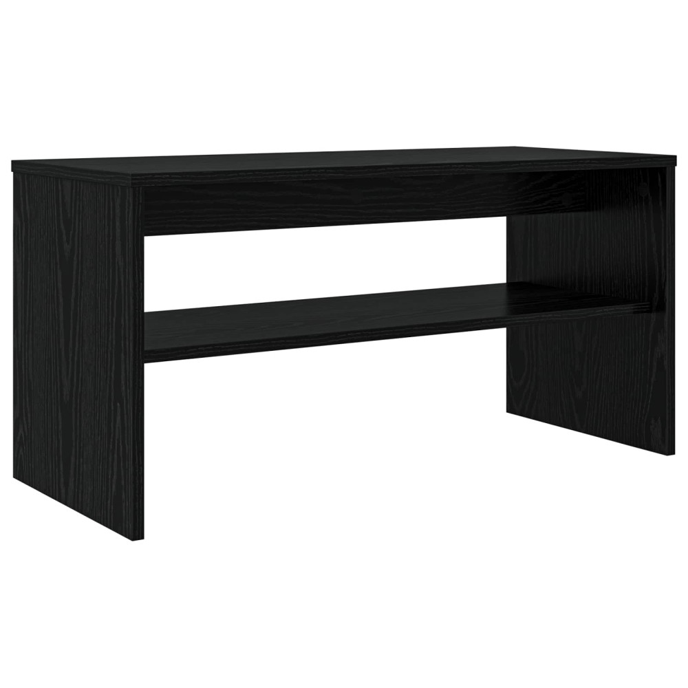 Produktbild för TV-skåp Svart Ek 80 x 35 x 40 cm Konstruerat trä