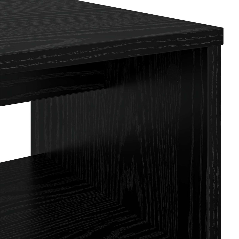 Produktbild för TV-skåp Svart Ek 80 x 35 x 40 cm Konstruerat trä