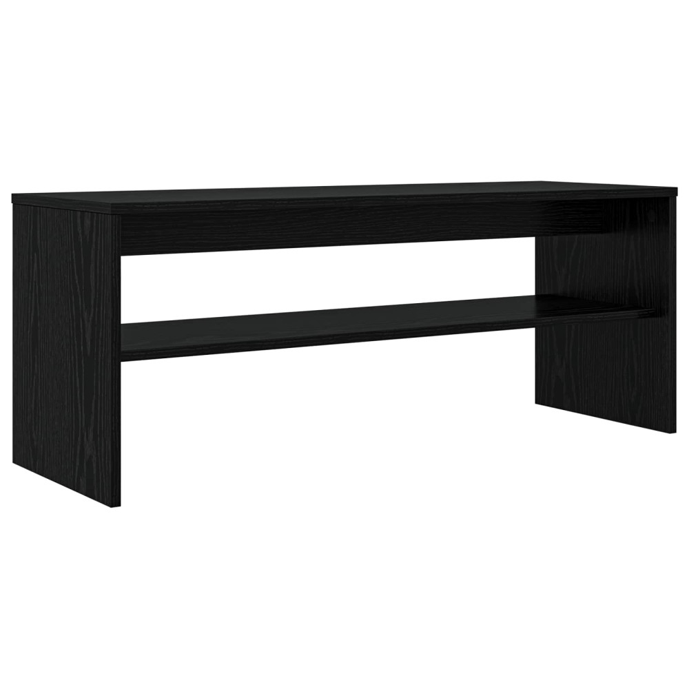 Produktbild för TV-skåp Svart Ek 100 x 35 x 40 cm Konstruerat trä