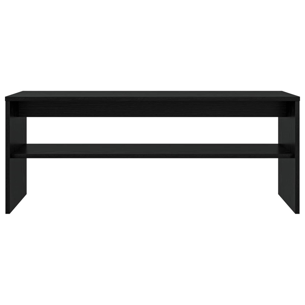 Produktbild för TV-skåp Svart Ek 100 x 35 x 40 cm Konstruerat trä