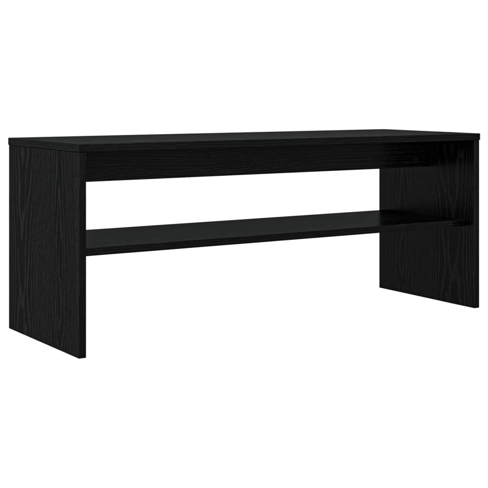 Produktbild för TV-skåp Svart Ek 100 x 35 x 40 cm Konstruerat trä