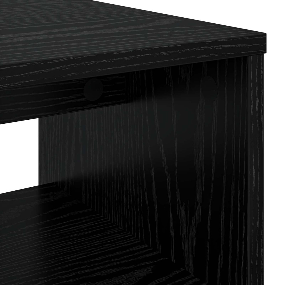 Produktbild för TV-skåp Svart Ek 100 x 35 x 40 cm Konstruerat trä
