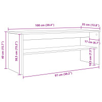 Produktbild för TV-skåp Betonggrå 100 x 35 x 40 cm Konstruerat trä