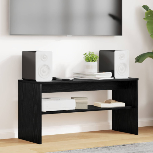 vidaXL TV-skåp Svart Ek 80 x 30 x 40 cm Konstruerat trä