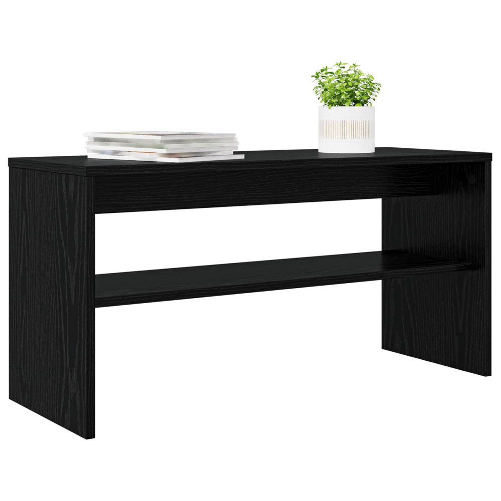 Produktbild för TV-skåp Svart Ek 80 x 30 x 40 cm Konstruerat trä