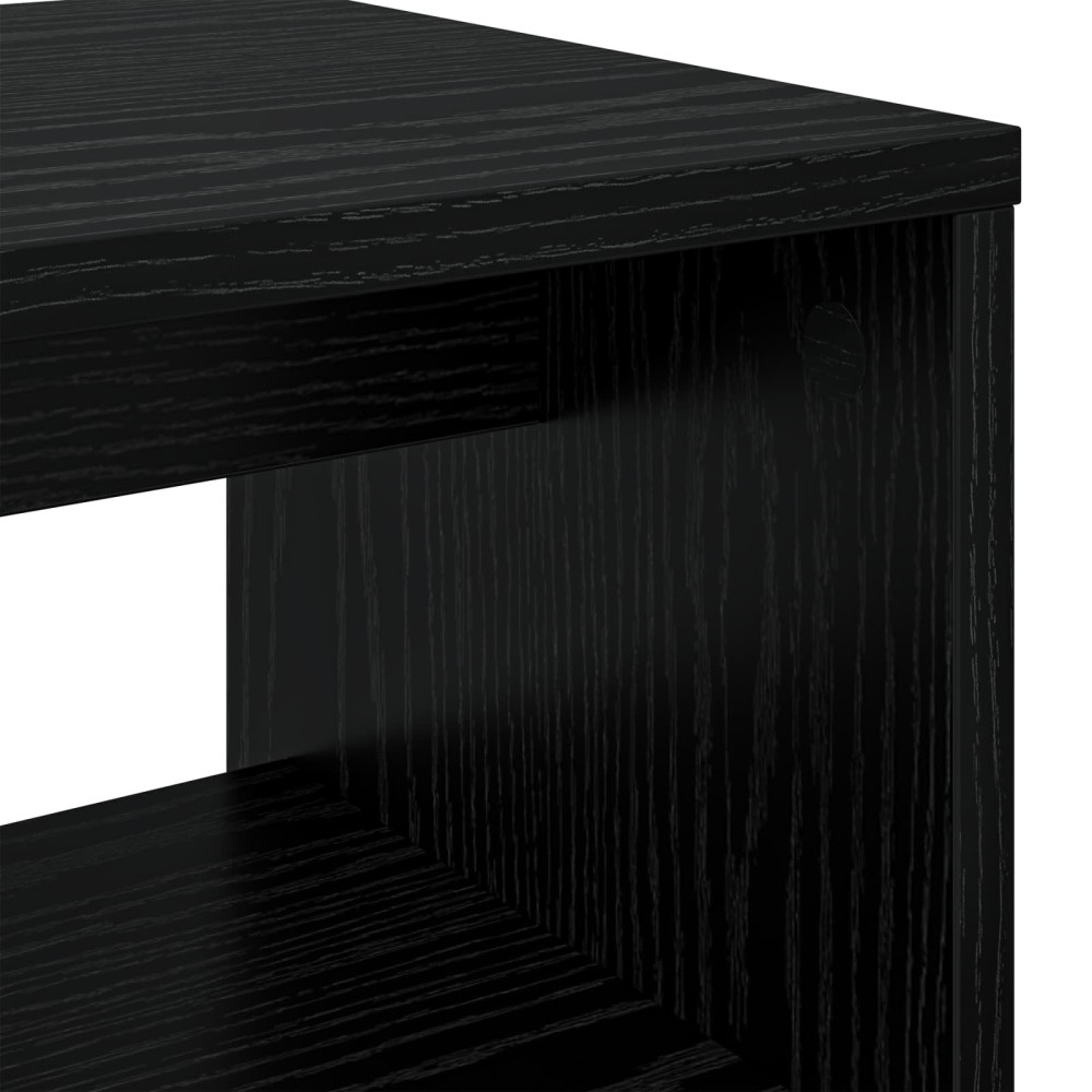Produktbild för TV-skåp Svart Ek 80 x 30 x 40 cm Konstruerat trä