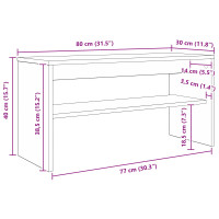 Produktbild för TV-skåp Svart Ek 80 x 30 x 40 cm Konstruerat trä