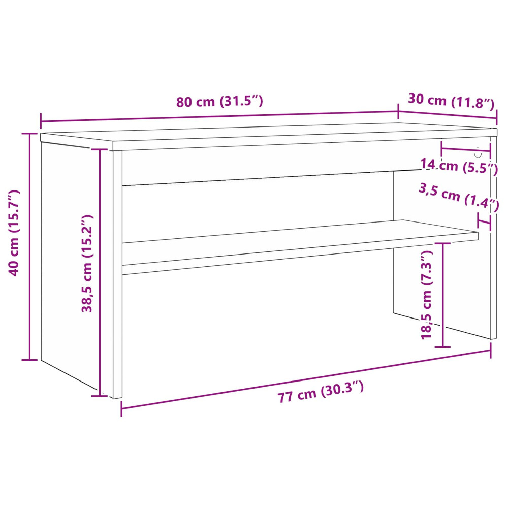 Produktbild för TV-skåp Betonggrå 80 x 30 x 40 cm Konstruerat trä