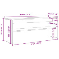 Produktbild för TV-skåp Betonggrå 100 x 30 x 40 cm Konstruerat trä