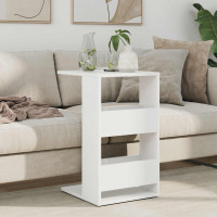 Produktbild för Sidobord Vit 40 x 35 x 60,5 cm Konstruerat trä
