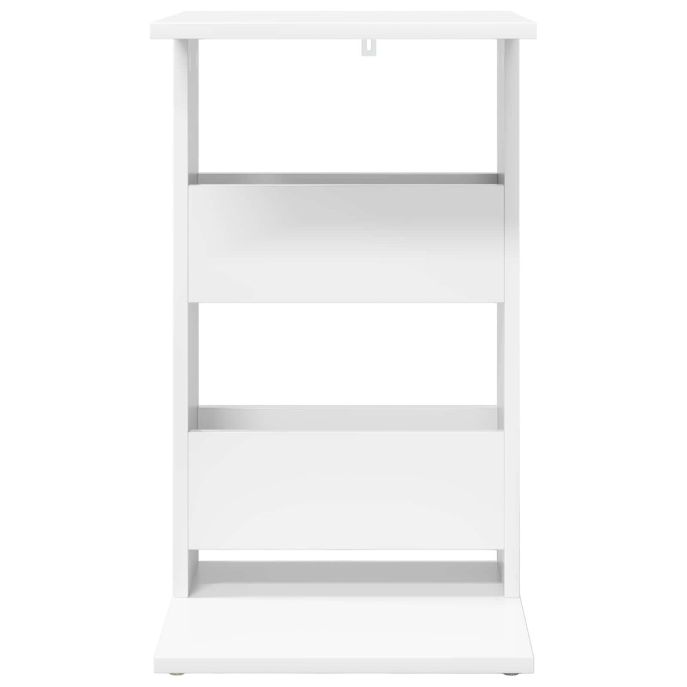 Produktbild för Sidobord Vit 40 x 35 x 60,5 cm Konstruerat trä