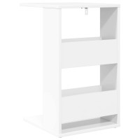 Produktbild för Sidobord Vit 40 x 35 x 60,5 cm Konstruerat trä