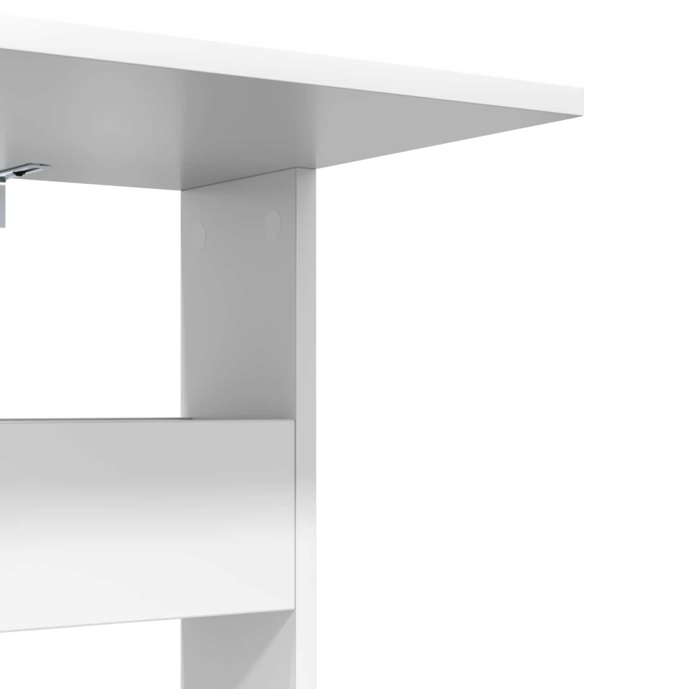 Produktbild för Sidobord Vit 40 x 35 x 60,5 cm Konstruerat trä