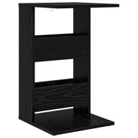 Produktbild för Sidobord Svart Ek 40 x 35 x 60,5 cm Konstruerat trä