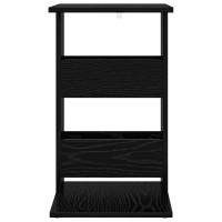 Produktbild för Sidobord Svart Ek 40 x 35 x 60,5 cm Konstruerat trä