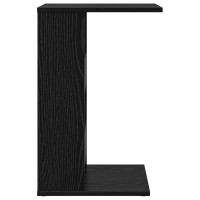 Produktbild för Sidobord Svart Ek 40 x 35 x 60,5 cm Konstruerat trä