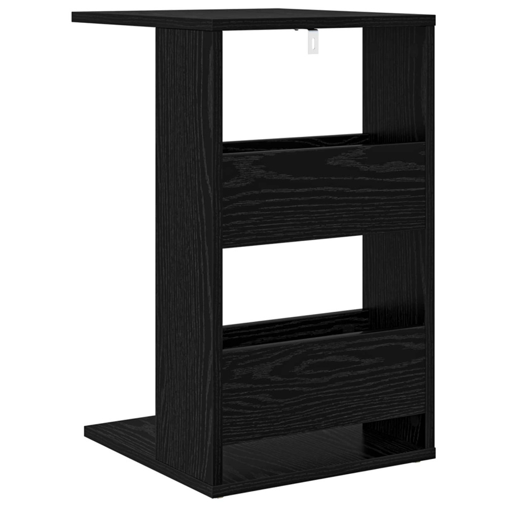 Produktbild för Sidobord Svart Ek 40 x 35 x 60,5 cm Konstruerat trä