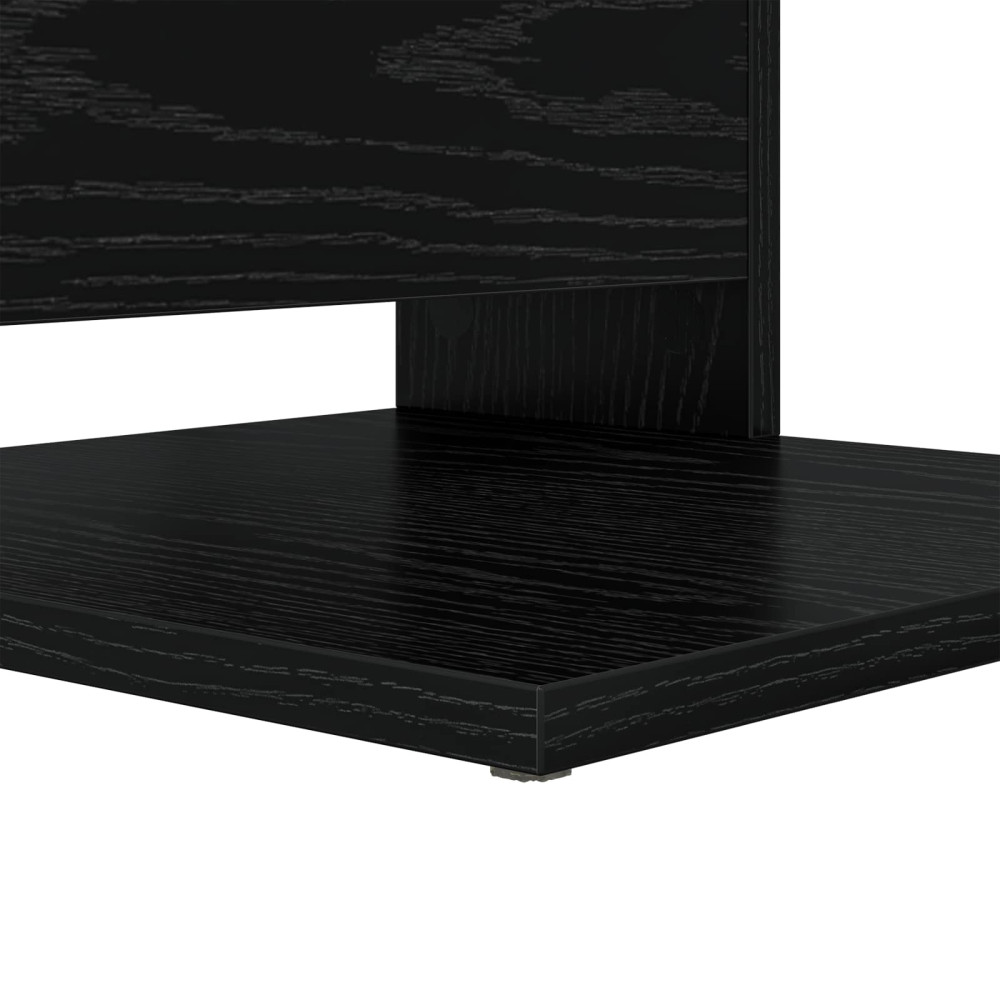 Produktbild för Sidobord Svart Ek 40 x 35 x 60,5 cm Konstruerat trä