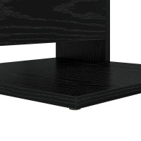 Produktbild för Sidobord Svart Ek 40 x 35 x 60,5 cm Konstruerat trä