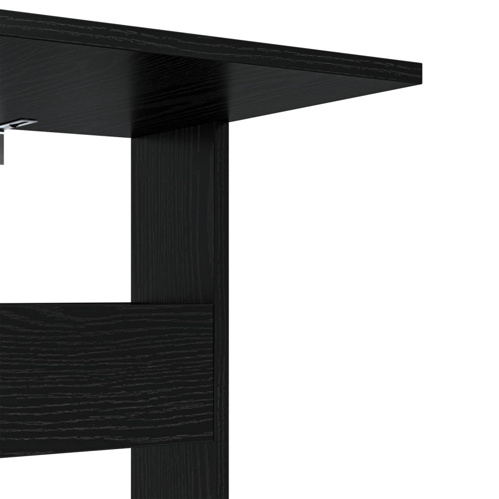 Produktbild för Sidobord Svart Ek 40 x 35 x 60,5 cm Konstruerat trä