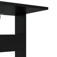 Produktbild för Sidobord Svart Ek 40 x 35 x 60,5 cm Konstruerat trä