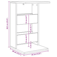 Produktbild för Sidobord Sonoma-ek 40 x 35 x 60,5 cm Konstruerat trä